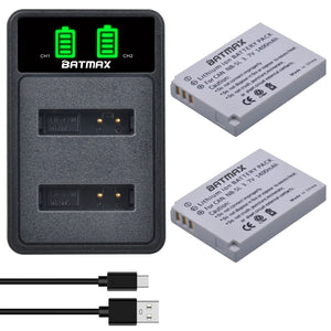 Batterie Batmax NB-5L NB 5L NB5L + chargeur LED double pour Canon Powershot S100 SX200 SX210 IS SX230 HS SD790 SD850 SD890