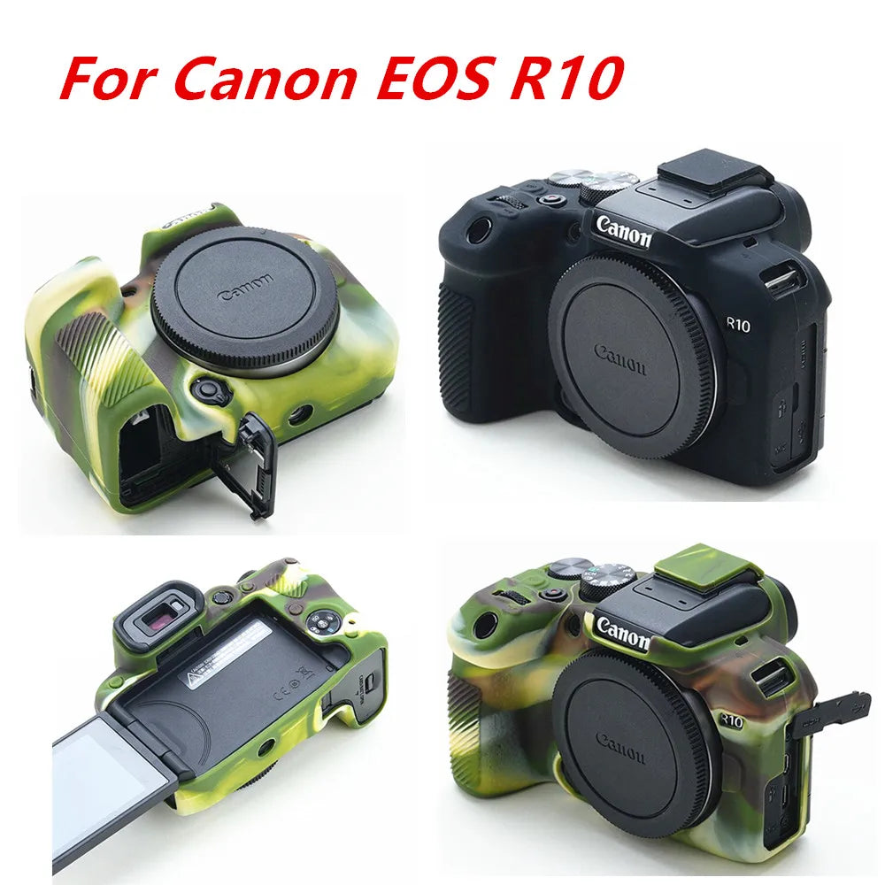 Housse silicone de protection anti-choc pour Canon EOS R100 R6 Mark II R6II R10 R7 R5 RP R 60D 77D