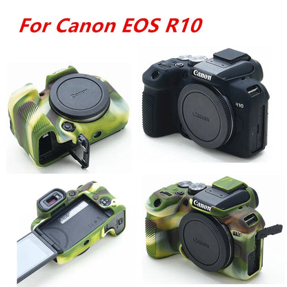 Housse silicone de protection anti-choc pour Canon EOS R100 R6 Mark II R6II R10 R7 R5 RP R 60D 77D