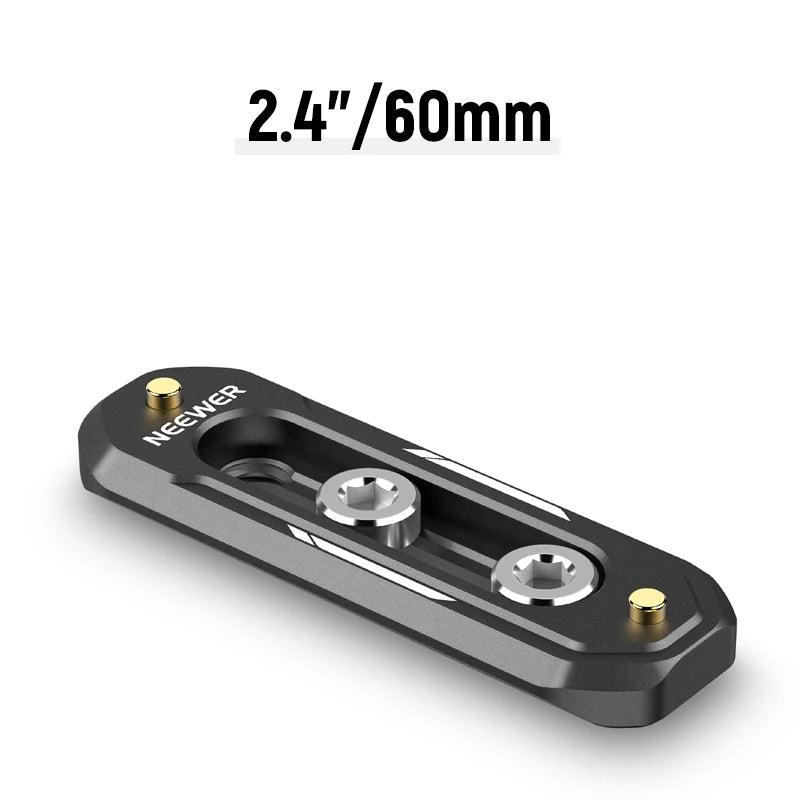 Mini rail UA022 Neewer à dégagement rapide Mini Anti-arrêt avec vis 1/4 "et broches de sécurité pour Cage de caméra poignée NATO