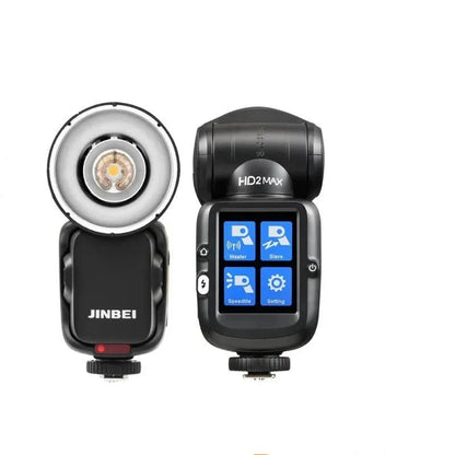 Flash JINBEI HD-2MAX Speedlite TTL HSS 1/8000s Tête Ronde Studio Flash Ω Tube pour Sony Nikon Canon Fujifilm Olympus
