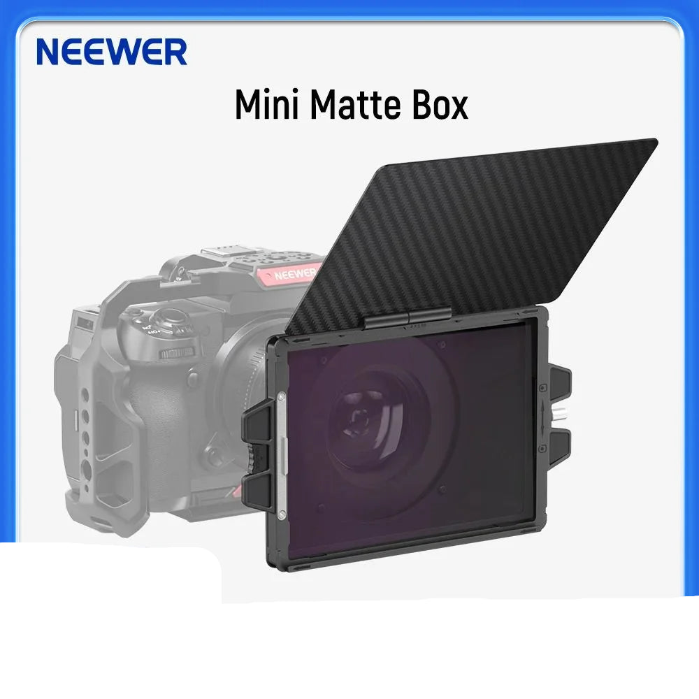 Boite à filtre NEEWER avec plateau filtrant 4 "x 5.65" en Fiber de carbone pour appareil photo reflex numérique sans miroir, compatible avec objectif 67/72/77/82mm