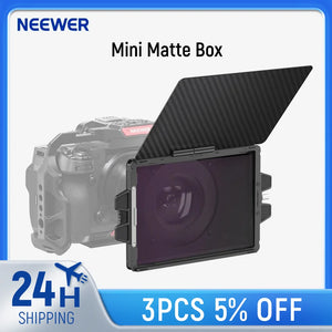 Boite à filtre NEEWER avec plateau filtrant 4 "x 5.65" en Fiber de carbone pour appareil photo reflex numérique sans miroir, compatible avec objectif 67/72/77/82mm