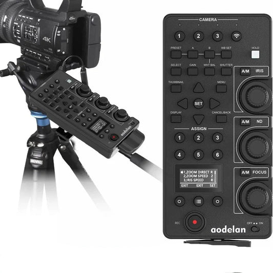 Télécommande AODELAN ZC-4 Remplace Sony RM-30BP Multifonctionnel Sans Fil pour Caméra Sony FOCUS Zoom ND Iris