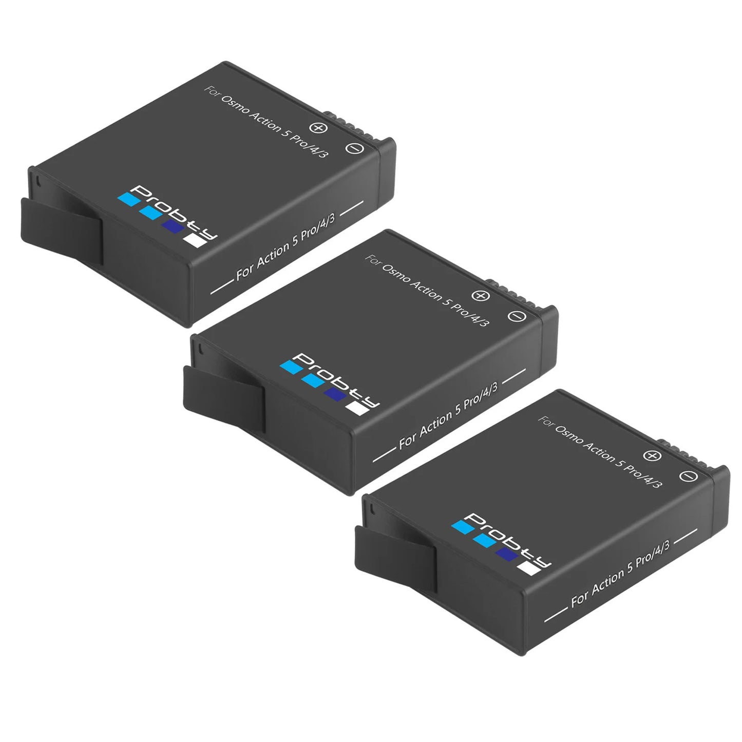 Batterie Probty 2200 mAh pour DJI Osmo Action 5 Pro Action 4 Action 3 + chargeur rapide 3 voie