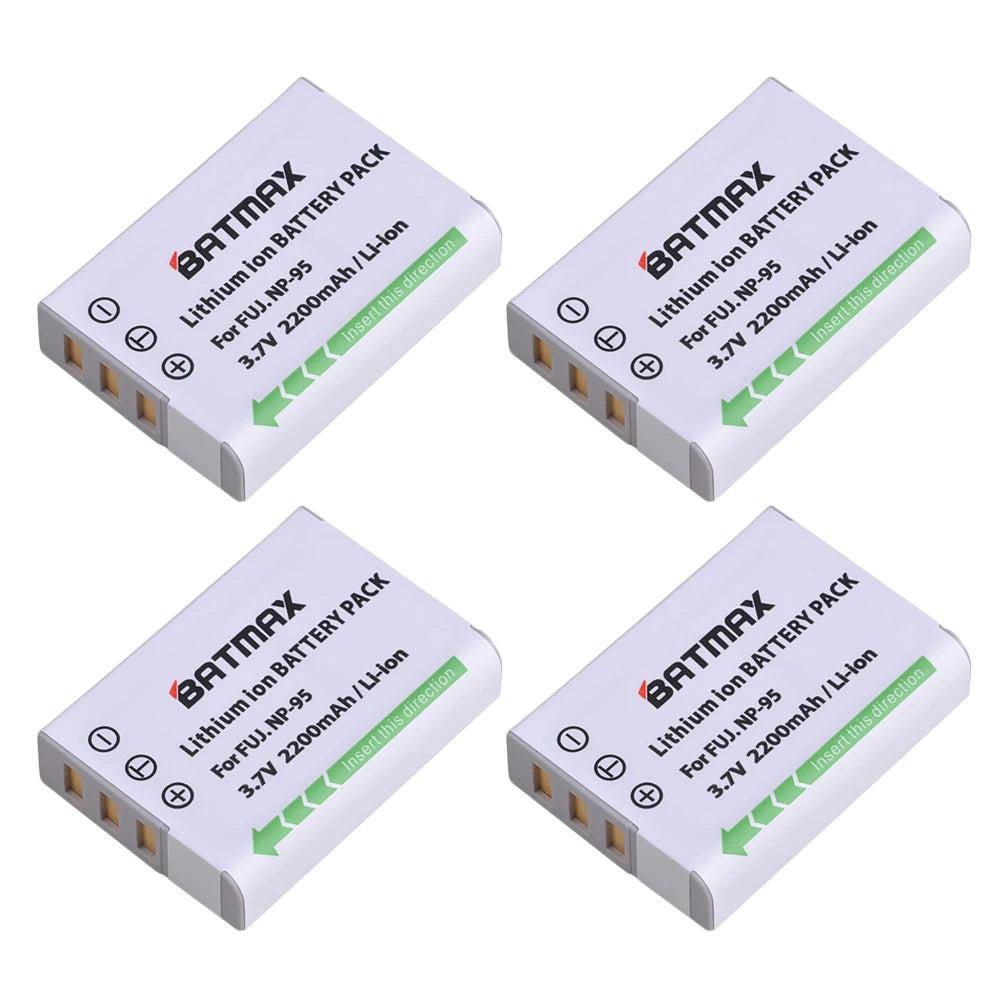 Bateria Batmax 2200mAh NP-95 NP 95 NP95 + carregador USB LCD per a càmera 3D Fujifilm X30 X100 X100S X100T XS1 FinePix F30 F31