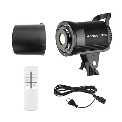 Eclairage LED studio Andoer LM135Bi lumière 135W 3000K-5600K monture Bowens pour Portrait, mariage, Streaming en direct...