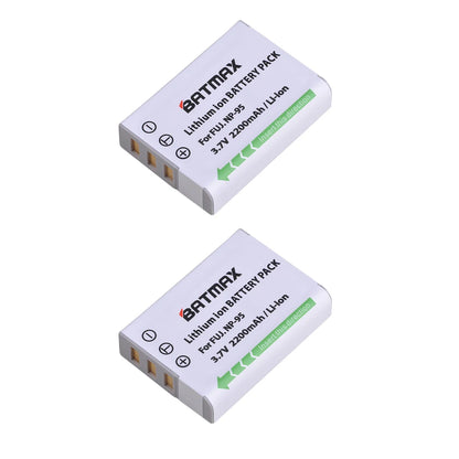 Batterie Batmax 2200mAh NP-95 NP 95 NP95 + chargeur USB LCD pour appareil photo 3D Fujifilm X30 X100 X100S X100T XS1 FinePix F30 F31