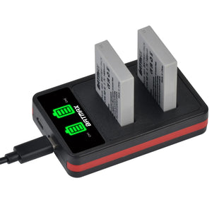 Batterie Batmax NB-5L NB 5L NB5L + chargeur LED double pour Canon Powershot S100 SX200 SX210 IS SX230 HS SD790 SD850 SD890