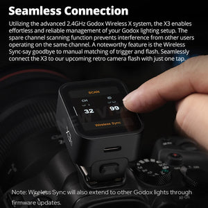 Déclencheur à distance Godox X3 X3-C X3-N X3-S X3-F X3-O 2.4G Sans Fil Écran Tactile pour Nikon Sony Canon Fujifilm...
