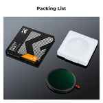 Filtre K & F Concept 3 en 1 ND2-32 + CPL + Diffusion noire 1/4 Variable 37/49/52/58/67/72/77/82mm