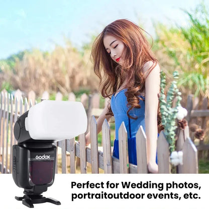 Diffuseur Godox pour Flash Canon Speedlite 580EX 580EX II Godox V850 860II TT685 TT600 TT520II Yongnuo YN-560/565