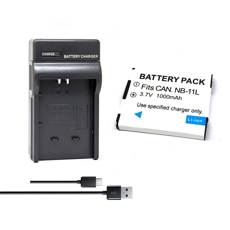 Batterie générique NB-11L NB11LH NB 11L 11LH + chargeur pour Canon PowerShot A2300 A2400 A2600 A3400 A3500 A4000 A4050 SX400 SX410 SX420 IS