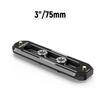 Mini rail UA022 Neewer à dégagement rapide Mini Anti-arrêt avec vis 1/4 "et broches de sécurité pour Cage de caméra poignée NATO