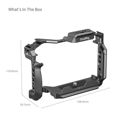 Cage SmallRig 4902 pour Panasonic LUMIX S1R II / S5 II / S5 IIX / G9 II w HawkLock à dégagement rapide avec plaque inférieure Arca-Swiss