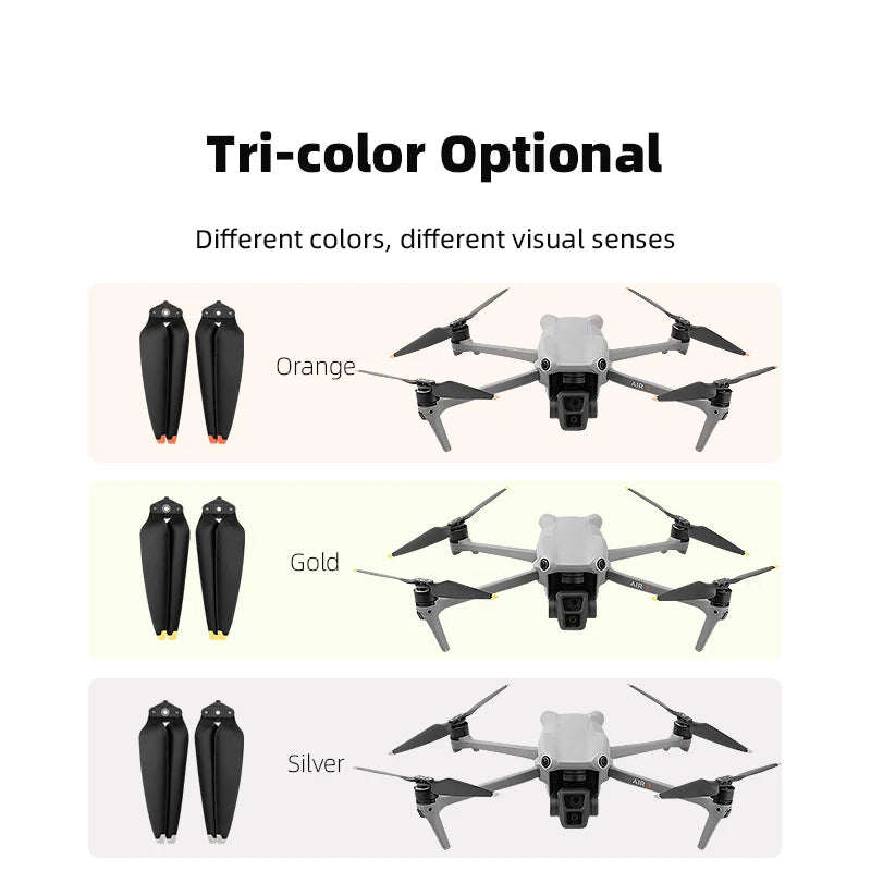 2 Paires Hélice de remplacement 8747F pour Drone DJI Air 3/Air 3S, à dégagement rapide