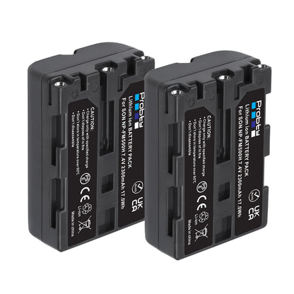 Batterie Probty 2300mAh NP-FM500H NP FM500H + chargeur USB LCD pour Sony Alpha A58 A57 A65 A77 A99 A900 A700 A580 A560 A550