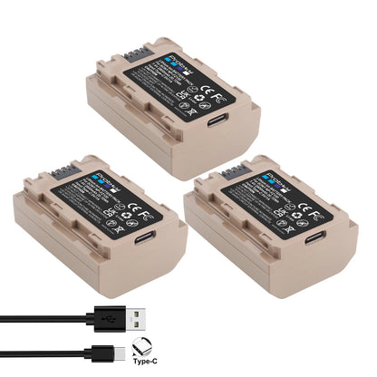 Batterie Probty NP-FZ100 NPFZ100 NP FZ100 avec entrée 5 V 1 A type-c pour Sony A7 III, Alpha A7R III, A7R IV, A9, A6600...