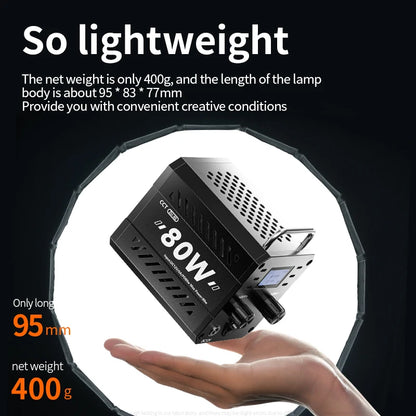 Eclairage LED ZU80/ZU60 Photo Studio lumière COB bicolore 2500-8500K CRI≥95 TLCI≥97 avec diffuseur LED lumières vidéo éclairage de remplissage