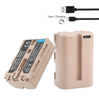 Batterie Probty 2250mAh NP-FM500H NP FM500H FM500H USB-C pour Sony Alpha A58 A57 A65 A77 A99 A900 A700 A580 A560 A550 A850