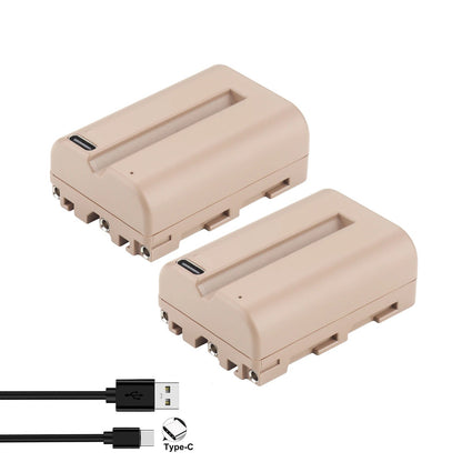 Batterie Probty 2250mAh NP-FM500H NP FM500H FM500H USB-C pour Sony Alpha A58 A57 A65 A77 A99 A900 A700 A580 A560 A550 A850