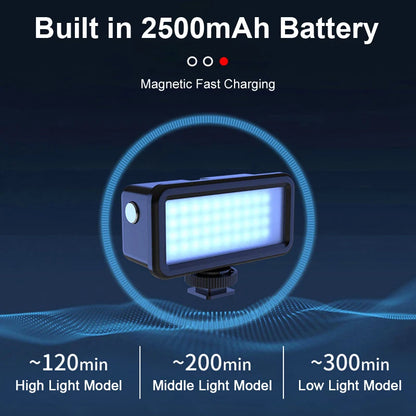 Waterproof Led Video Diving Light, 40M Underwater Lamp for GoPro 13 12 11 10 Sjcam Yi DJI Osmo Action Camera