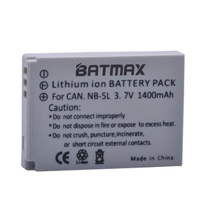 Batterie Batmax NB-5L NB 5L NB5L + chargeur LED double pour Canon Powershot S100 SX200 SX210 IS SX230 HS SD790 SD850 SD890