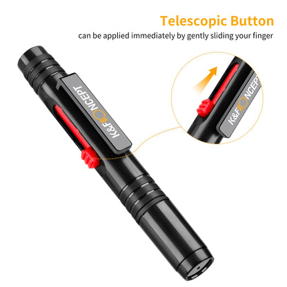 Kit de nettoyage 3 en 1 K & F CONCEPT souffleur d'objectif + stylo de nettoyage + chiffon de nettoyage haute qualité