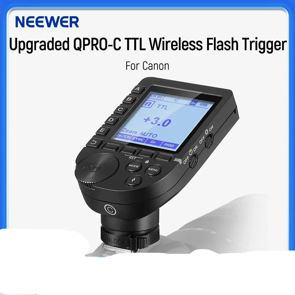 Déclencheur de Flash sans fil Neewer QPRO-C TTL Compatible avec canon pour Flash Neewer Q4 Q3 Z2 Z1 Z760 NW760 S101