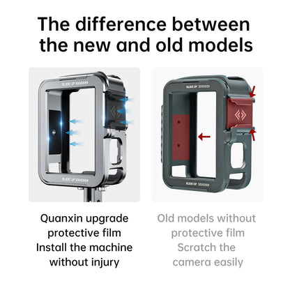 Cage en aluminium TELESIN boîtier de protection avec fixation trépied pour GoPro 12, 12, 11, 10, 9