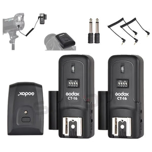Déclencheur émetteur + récepteur Godox CT-16 16 canaux sans fil Radio Flash pour Canon Nikon Pentax Studio Speedlite Flash