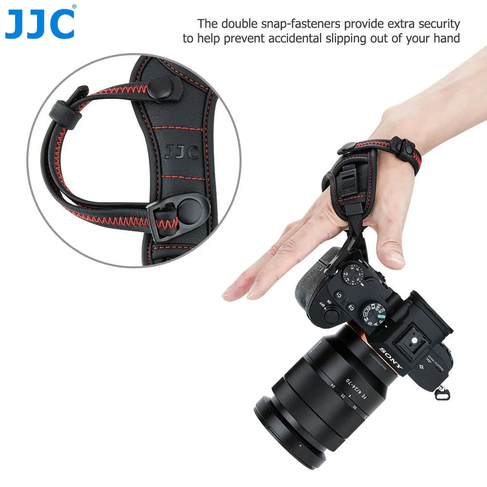 Sangle de poignée JJC Deluxe pour appareil photo sans miroir Sony Canon Nikon Fujifilm Panasonic avec plaque de dégagement rapide Arca Swiss
