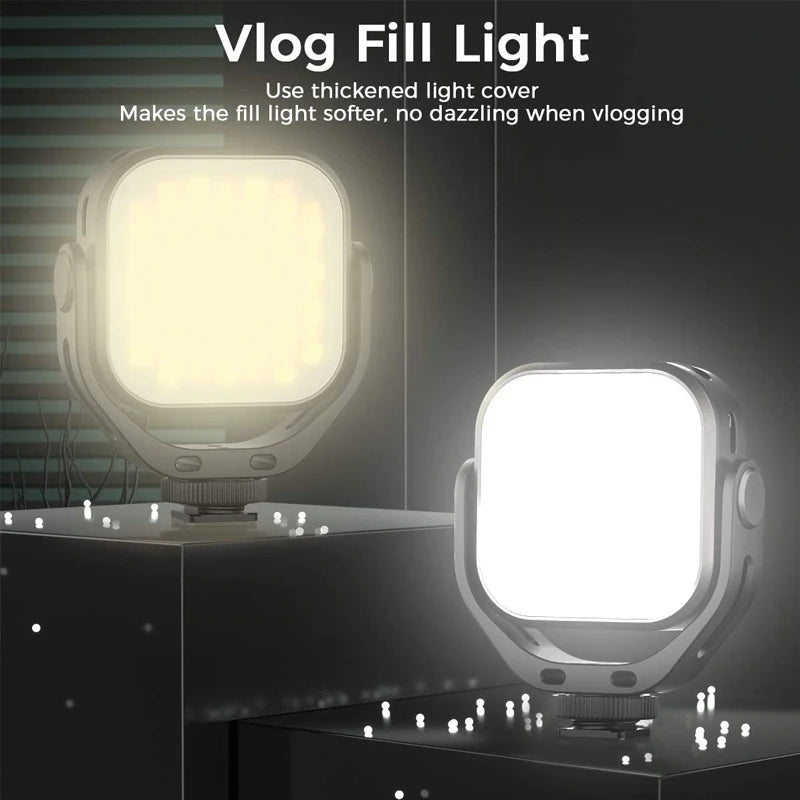 Lampe vidéo LED Portable et réglable Ulanzi VL66 avec support de montage rotatif à 360 degrés, rechargeable pour reflex