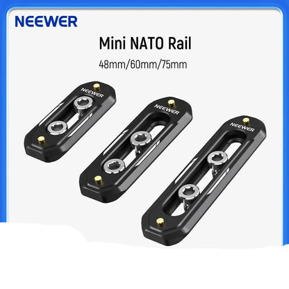 Mini rail UA022 Neewer à dégagement rapide Mini Anti-arrêt avec vis 1/4 "et broches de sécurité pour Cage de caméra poignée NATO