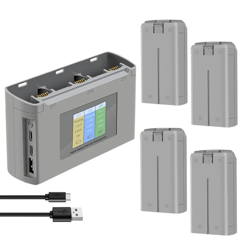 Batteries intelligente 2400mAh et chargeur pour drone Dji MINI 2SE 4K SE