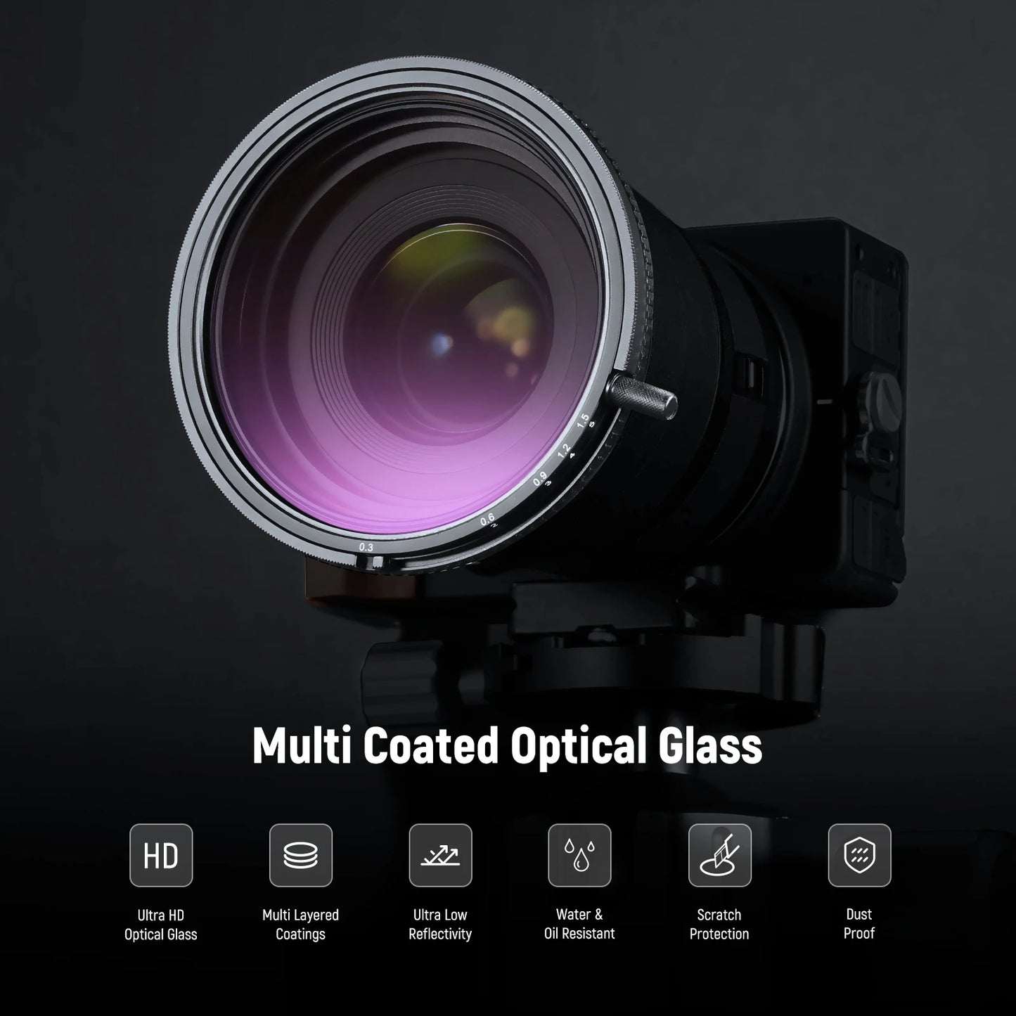 NEEWER True Colors Variable ND Filter ND2-ND32 and CPL, 2 in 1 Adjustable Circular Polarizing and Neutral Density Filter