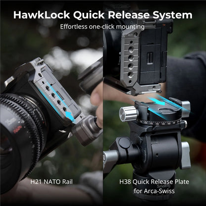 Cage SmallRig 5060 pour sony A6700 HawkLock Kit à dégagement rapide poignée en Silicone, serre-câble et plaque pour Arca