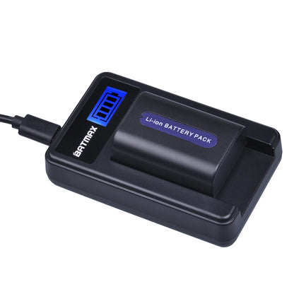 Batterie Batmax NP-FH50 NP-FH40 1100mAh + chargeur pour Sony A230 A330 A290 A380 A390 HDR-TG1E TG3 TG5 TG7 DSC-HX1
