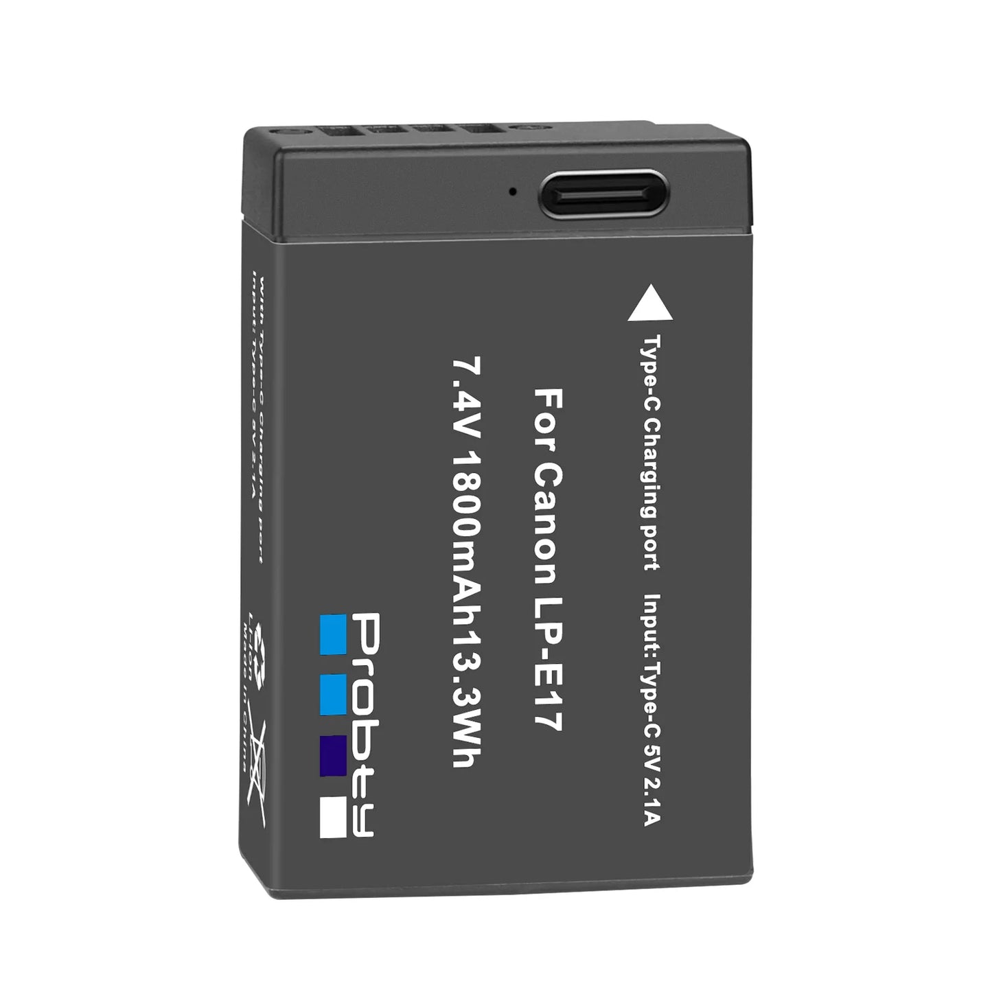 Batterie Probty LP-E17 avec charge rapide de Type C pour Canon M6 II M5 M3 77D T6i 750D T6s 760D T7i 800D T8i 850D...