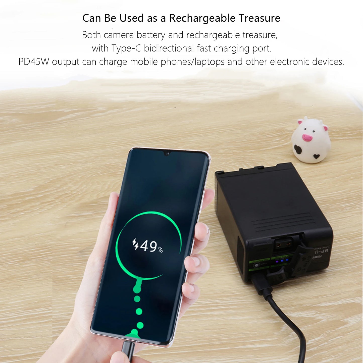 Batterie Probty BP-U100 recharge usb-c pour Sony BP-U30 U60 U70 U90 EX260 EX280 Z280 FS5 7 FX6 Z190 EX1R EX200 avec charge rapide PD45W