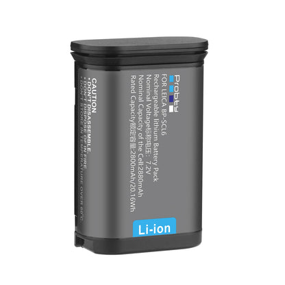 Batterie Probty BP-SCL6 2880mAh haute qualité pour Leica Q2 SL2 SL2-S Q3 SL3 SL3-S 43 + chargeur double