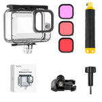 TELESIN 60M Waterproof Case Tempered Glass Underwater Diving Housing Cover Lens Filter for GoPro Hero 9 10 11 12 13 