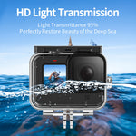 TELESIN 60M Waterproof Case Tempered Glass Underwater Diving Housing Cover Lens Filter for GoPro Hero 9 10 11 12 13 