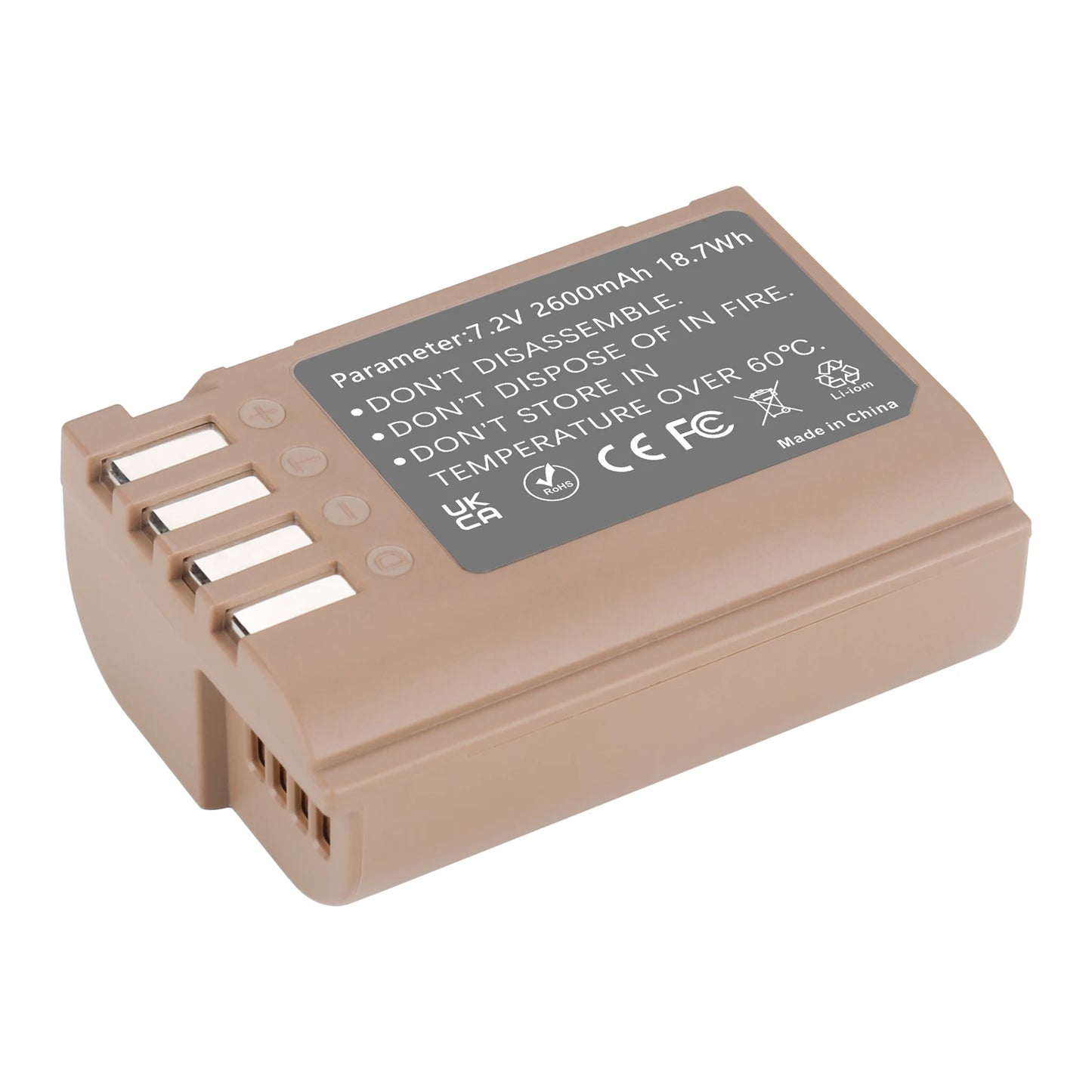 Batterie Probty DMW-BLK22 DMW BLK22, 2600mAh, avec charge USB-C, pour appareils photo Panasonic LUMIX DC-S5 DC-S5 II DC-S5 IIX GH5 II GH6 GH5M2