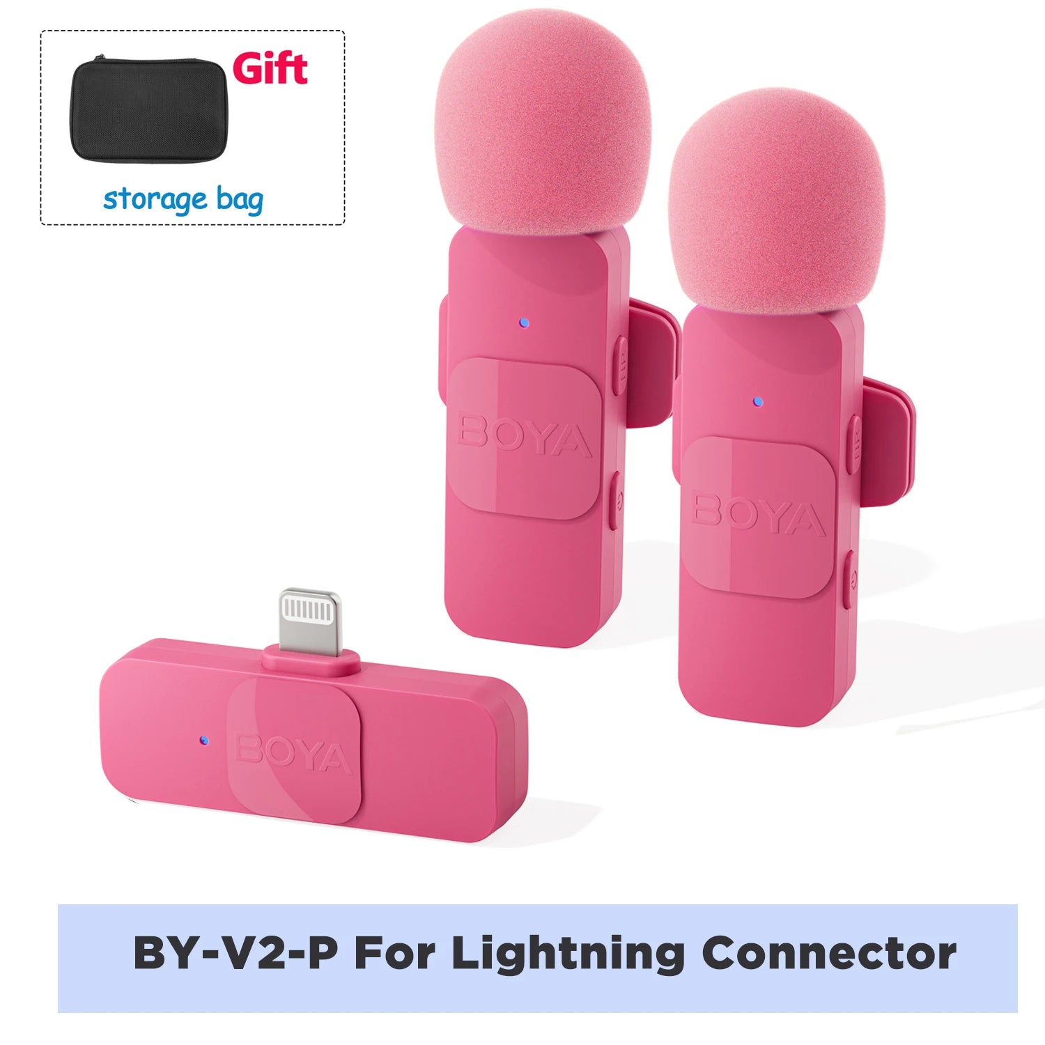 Mini Microphone Lavalier professionnel sans fil BOYA BY-V pour iPhone, iPad, Android, reflex, caméra, diffusion en direct, enregistrement de jeu, Interview, Vlog...
