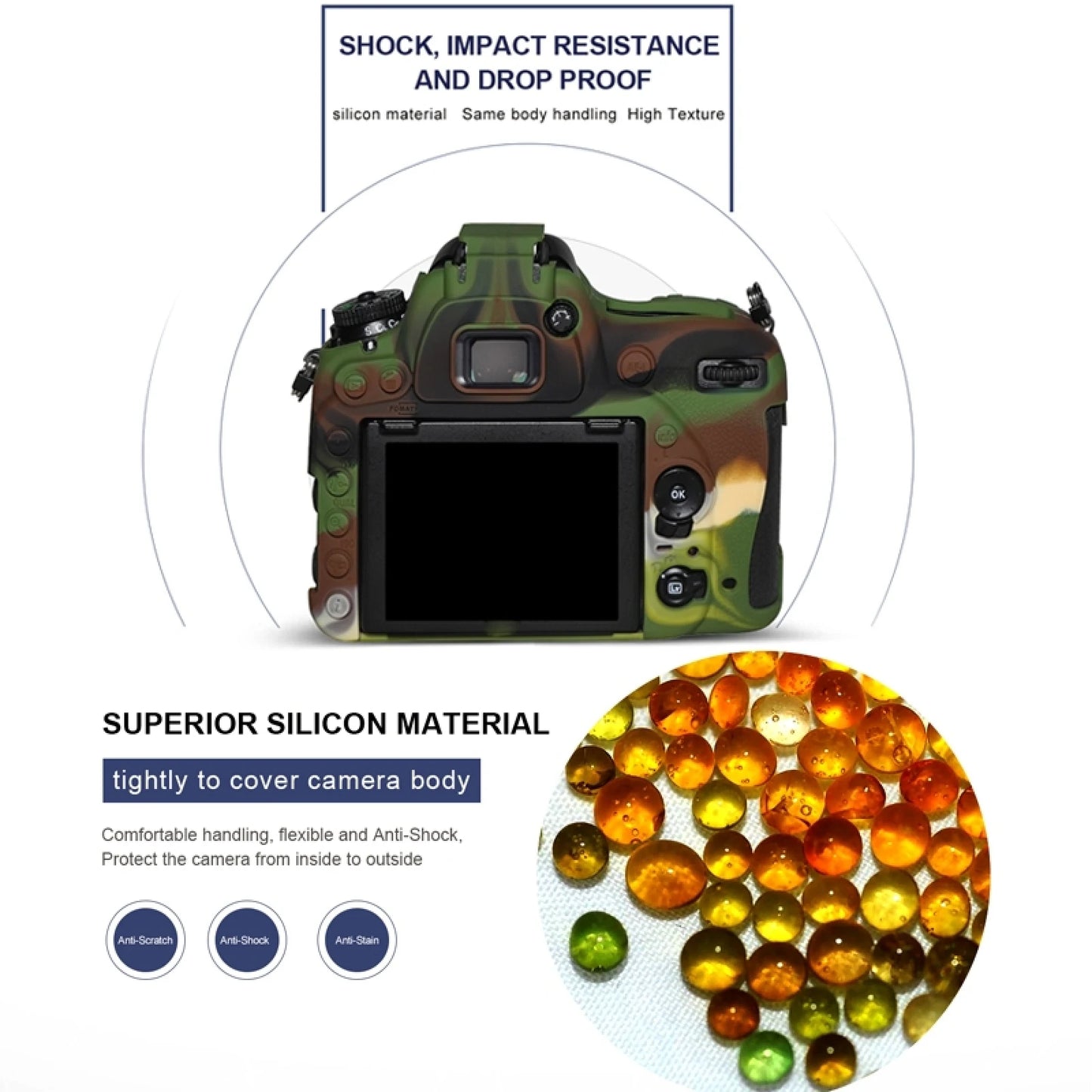 Housse silicone de protection anti-choc PULUZ pour Nikon D750