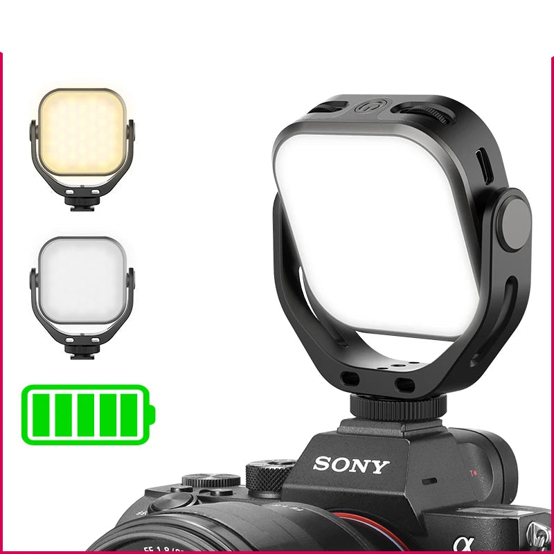 Lampe vidéo LED Portable et réglable Ulanzi VL66 avec support de montage rotatif à 360 degrés, rechargeable pour reflex