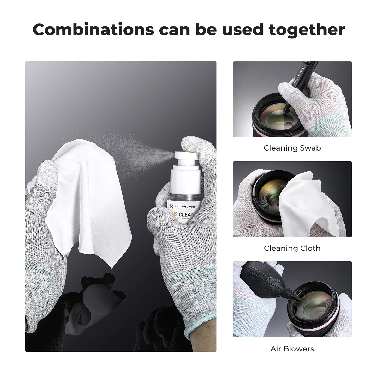 Liquide nettoyant professionnel K & F Concept pour appareil photo reflex numérique, pour objectifs, capteur CCD/CMOS 15ml