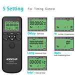Télécommande intervallomètre AODELAN – minuterie sans fil WTR-2, pour appareil photo Canon, Nikon, Sony, Fujifilm, Panasonic C6, C8, N8, N10, S6, S8, O6, P6