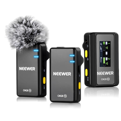 Microphone NEEWER CM28 sans fil avec étui de chargement 1 clic suppression du bruit micro pour appareil photo